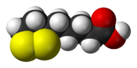 Figure 2 : Modèle en 3D : atomes de soufre (en jaune) et atomes d'oxygène (en rouge).